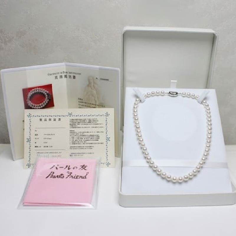 真珠 ネックレス 7.5-8.0mm アコヤ真珠 アクセサリー ファッション ジュエリー akoya パール フォーマル カジュアル プレゼント ギフト 贈り物 贈答品 お祝い 誕生日 記念日 冠婚葬