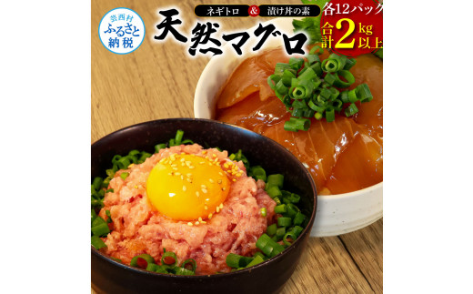 【CF-R5cbs】KYF140　ネギトロ80g×12P＋漬け鮪丼90g×12P 冷凍配送 簡易包装 小分け 惣菜 人気 海鮮 ネギトロ丼 まぐろたたき 海鮮丼 便利 かんたん 自然解凍 個食 一人暮らし どんぶり 漬け丼 お手軽