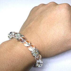 組紐水晶ブレスレット　八千代銀