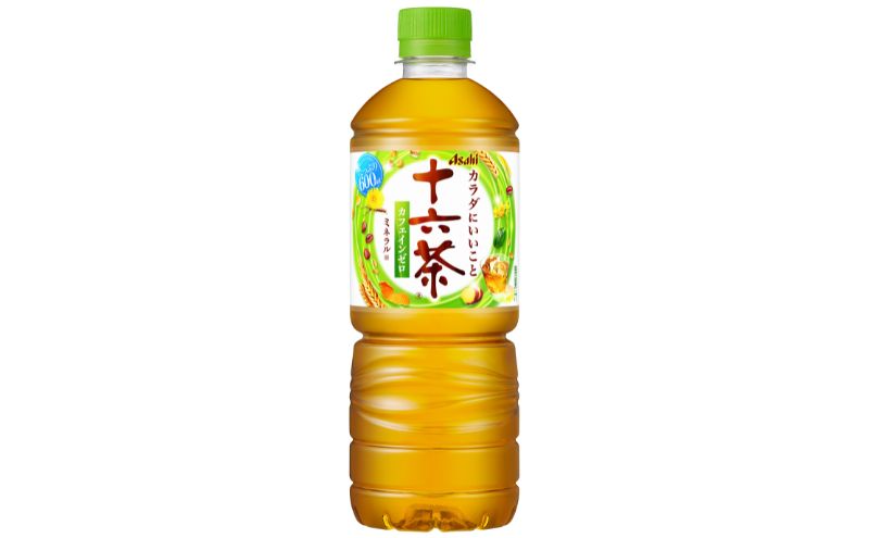 茶 アサヒ 十六茶 600ml x 24本 ( 1ケース ) ペットボトル お茶 緑茶 日本茶 飲料 飲み物 ドリンク カフェインゼロ カフェインレス カロリーゼロ ゼロカロリー まとめ買い 箱 買い
