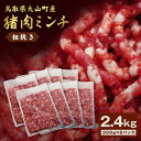 【ふるさと納税】猪肉ミンチ 挽き肉 粗挽き 2.4kg 300g×8パック 鳥取県 鳥取県産 大山町 大山 要冷凍 ジビエ肉 ミンチ ひき肉 細切れ ミンチ肉 粗挽きミンチ 料理 生肉 パック ジビエ イノシシ肉 いのしし 高級 返礼品 鳥取 肉料理 ハンバーグ カレー GB-18