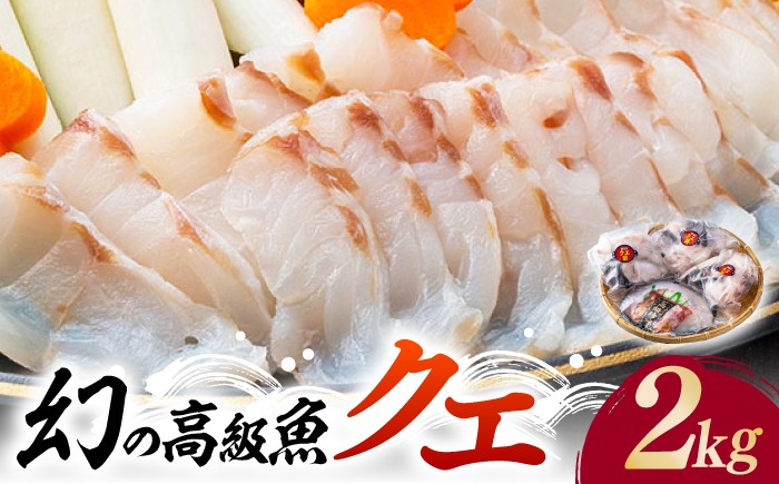 
                  【2026年10月より順次発送】【迷ったらコレ！】対馬産 幻の高級魚 クエ 2kg《対馬市》【保家商事】 くえ 高級魚 アラ 魚 クエ 希少 冷凍 対馬 長崎 九州 つしま 対馬市 海鮮 魚介 鍋 [WAA003] 
                