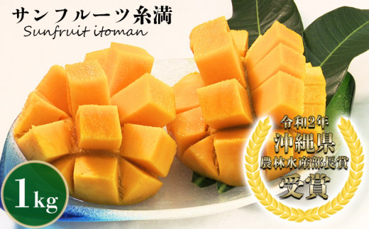 【2023年発送】沖縄県農林水産部長賞受賞 サンフルーツ糸満のマンゴー約1kg