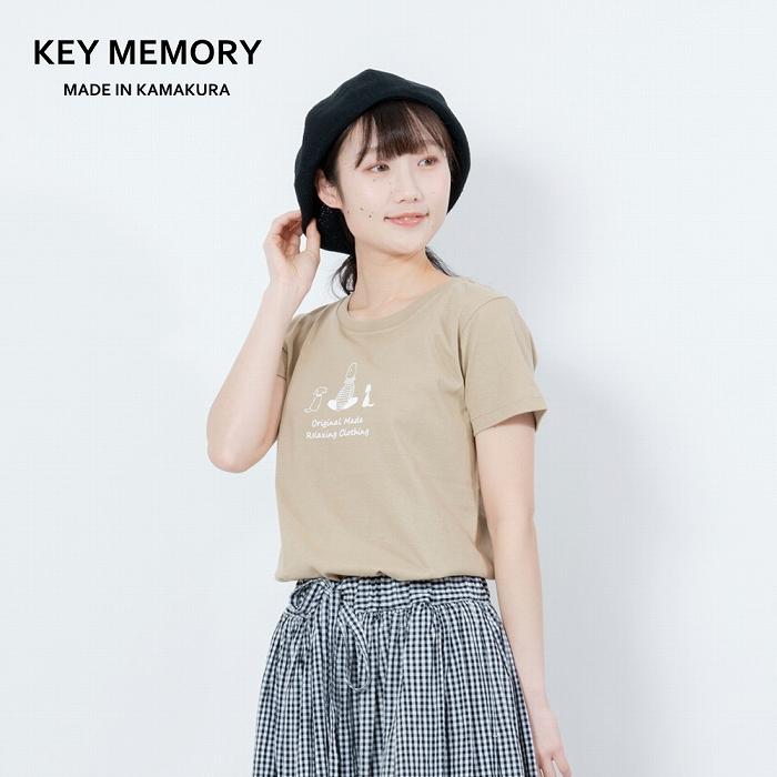 《0》【KEYMEMORY鎌倉】TIMEイラストTシャツBEIGE