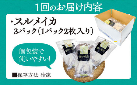 【全6回定期便】するめ いか 一夜干し セット《対馬市》【対馬地域商社】九州 長崎 海鮮[WAC025] コダワリイカ・いか こだわりイカ・いか おすすめイカ・いか おススメイカ・いか 人気イカ・いか