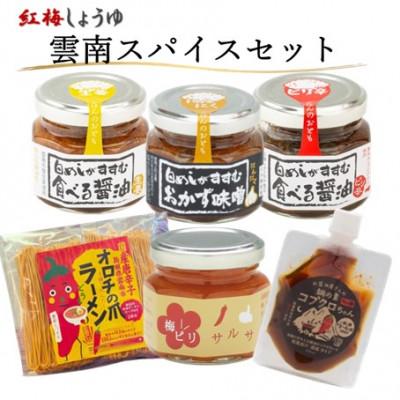 ふるさと納税 雲南市 【紅梅しょうゆ】創業190年以上続く醤油店のスパイス香る詰合せ「雲南スパイスセット」