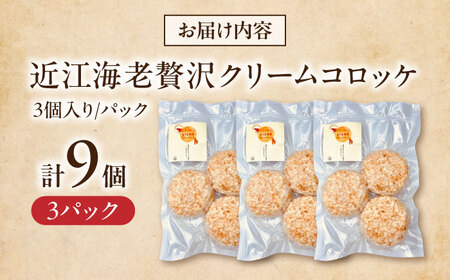近江海老贅沢クリームコロッケ 9個 滋賀県長浜市/ワボウ電子株式会社[AQBA002]
