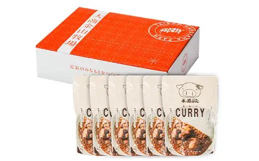 米の娘ぶたカレー 180g×6袋 豚肉 ブランド豚 高級 冷凍 レトルト 小分け 6食 お手軽 東北 山形 金山町 F4B-0823