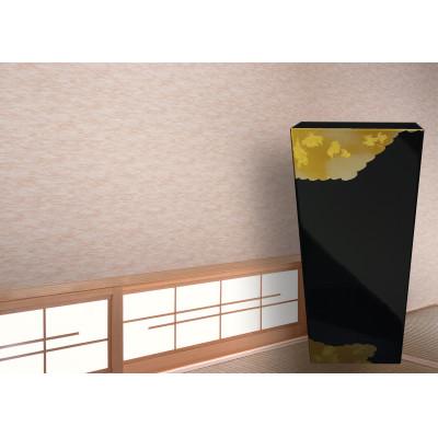 ふるさと納税 和歌山市 蒔絵調 ダストBOX L角 9.5L 金雲 ブラック 和室に日本の美を添えるくず入れ |  | 01