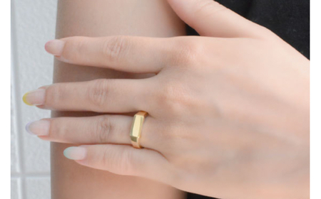 18金 リング k18 印台 指輪 9号 印台 長方形　男女兼用　no.77340 [シエロ 山梨県 中央市 21471006-c] ジュエリー アクセ アクセサリー K18 18K ゴールド