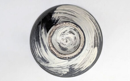 【瀬戸焼】三島印花高台鉢 【山長陶苑】 / 鉢 食器 和食器 / 瀬戸市[BBBH059]