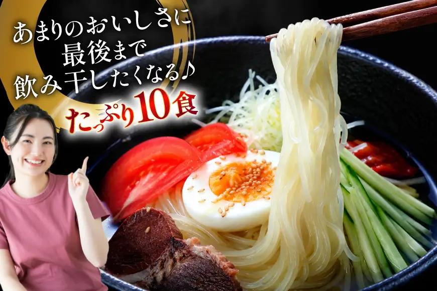 【ふるなびWEEK対象】冷麺 りんご苑の冷麺 スープ付 10食