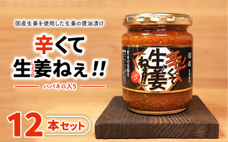辛くて生姜ねぇ!!12本セット 【しょうが 国産 醤油漬け ハバネロ ごはんのお供 お弁当 調味料 おつまみ 肴 薬味 隠し味 猪苗代町 福島県】