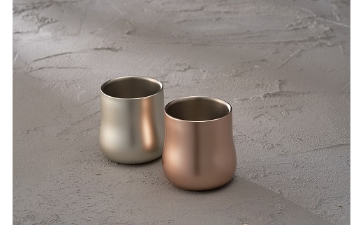 18-8ステンレス 二重構造 エレガンス フリーカップペア FC016287