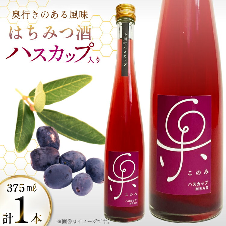 【ふるさと納税】 ハスカップ入り 蜂蜜酒 375ml×1本 [エンジョイ道北 北海道 剣淵町 14656350] 酒 お酒 おさけ はちみつ酒 ハスカップ アルコール はちみつ