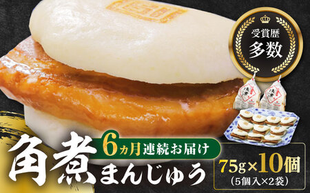 【全6回定期便】長崎角煮まんじゅう5個(2袋)【岩崎本舗】冷凍 角煮 角煮まん 個包装 豚まん[WBC012]