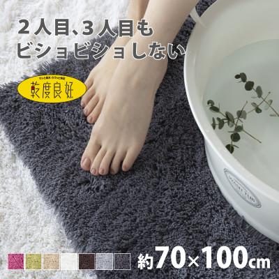 ふるさと納税 海南市 乾度良好 Dナチュレ バスマット 約70×100cm ダークグレー 吸水速乾 裏面すべり止め加工