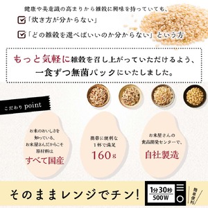 【 栄養満点 】 定期便3回 十六 雑穀 ごはんパック 160g 18個