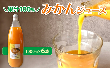 果汁100％ みかん ジュース 1000ml × 6本 無農薬 無添加 濃厚 みかん ジュース 炭酸 清涼飲料水 炭酸ジュース ジュース