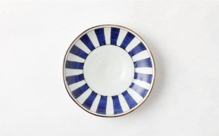 波佐見焼 陶器 染シリーズプレート Mサイズ 5枚セット/陶器 皿 陶磁器 食器 お皿【山下陶苑】 [OAP013]