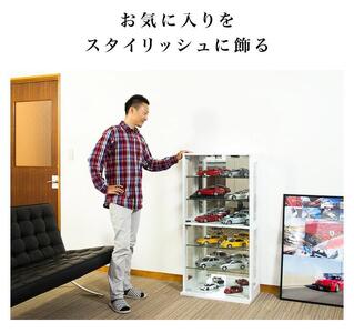 ガラス コレクションケース ウォールナット AKU100348303