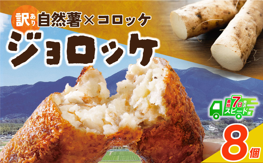 【スピード発送・訳あり】 自然薯×コロッケ ジョロッケ 8個セット