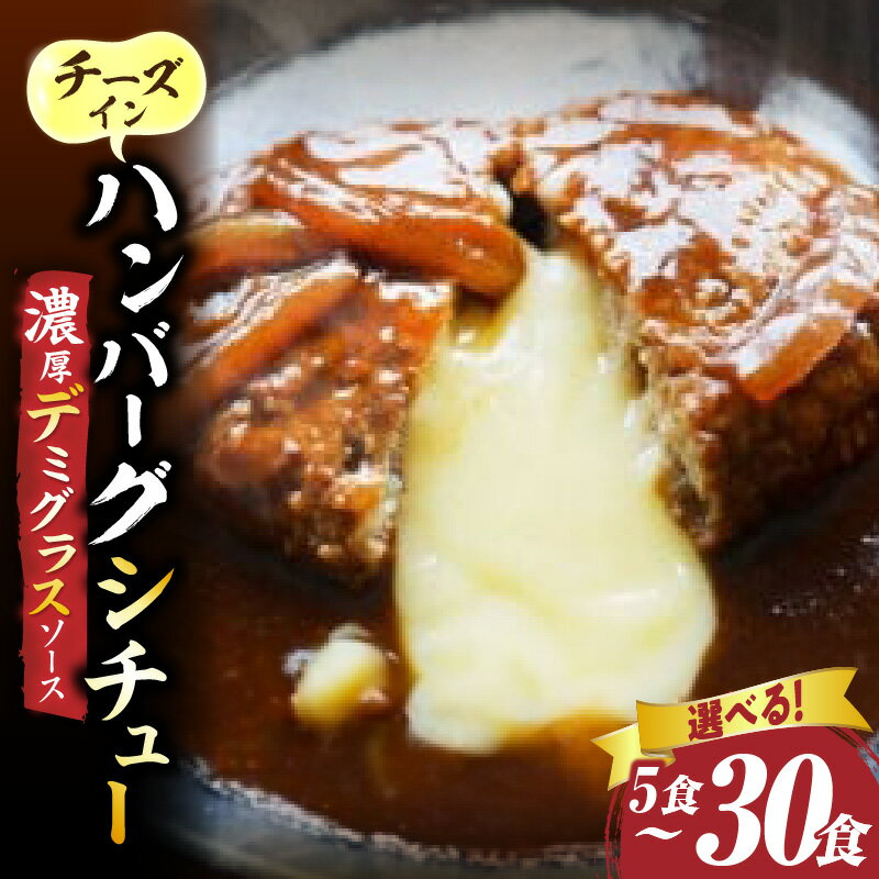 【ふるさと納税】＼選べる内容量／ チーズイン ハンバーグシチュー 濃厚デミグラスソース 5食～30食セット ハンバーグ 煮込み チーズ シチュー デミグラスソース 濃厚 出汁 濃厚出汁 ベストセラー とろける 特製香川県 三木町 おすすめ 肉 惣菜 簡単 香川県 送料無料