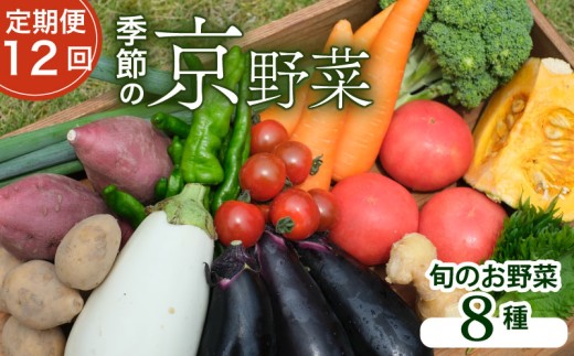 【定期便12回】【産地直送】旬のお野菜詰め合わせ 8種類 ( 京野菜 野菜 お野菜 やさい セット 野菜セット 詰め合わせ 詰め合わせセット 季節 旬 旬野菜 産地直送 栄養 安心 新鮮 おすすめ きよしファーム 南丹市 南丹 京都府 京都 12ヶ月 12か月)