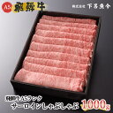 【ふるさと納税】【最高級】 飛騨牛 A5ランク サーロイン しゃぶしゃぶ 1000g 1kg 牛肉 牛しゃぶ 霜降り A5等級 おすすめ 肉 和牛 赤身 人気 ブランド牛 肉ギフト 国産 贈答品 しゃぶしゃぶ用 60000円　6万円 岐阜県 下呂市