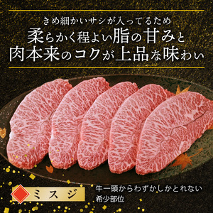 博多和牛 ミスジステーキ 10枚（100g×10枚） KY4806