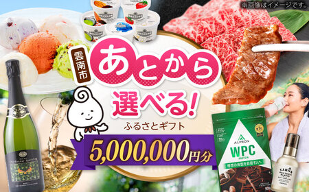 【あとから選べる】雲南市ふるさとギフト 500万円分 カタログギフト あとから寄附 あとからギフト あとからセレクト 選べる寄附 島根県雲南市/雲南市ふるさと納税[AIDM021]