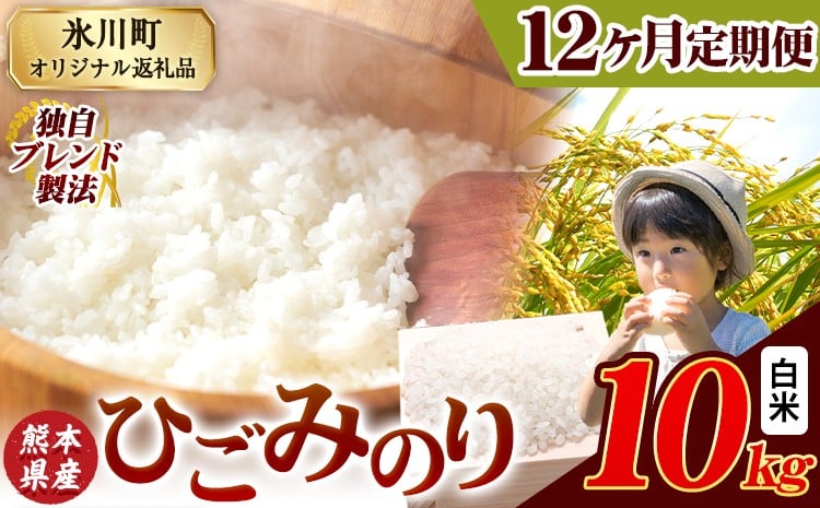 
            【12ヶ月定期便】ひごみのり 白米 熊本県産 ブレンド米 10kg 熊本県産 ふるさと納税  精米 米 こめ ふるさとのうぜい コメ お米 おこめ《お申込み翌月から出荷》
          