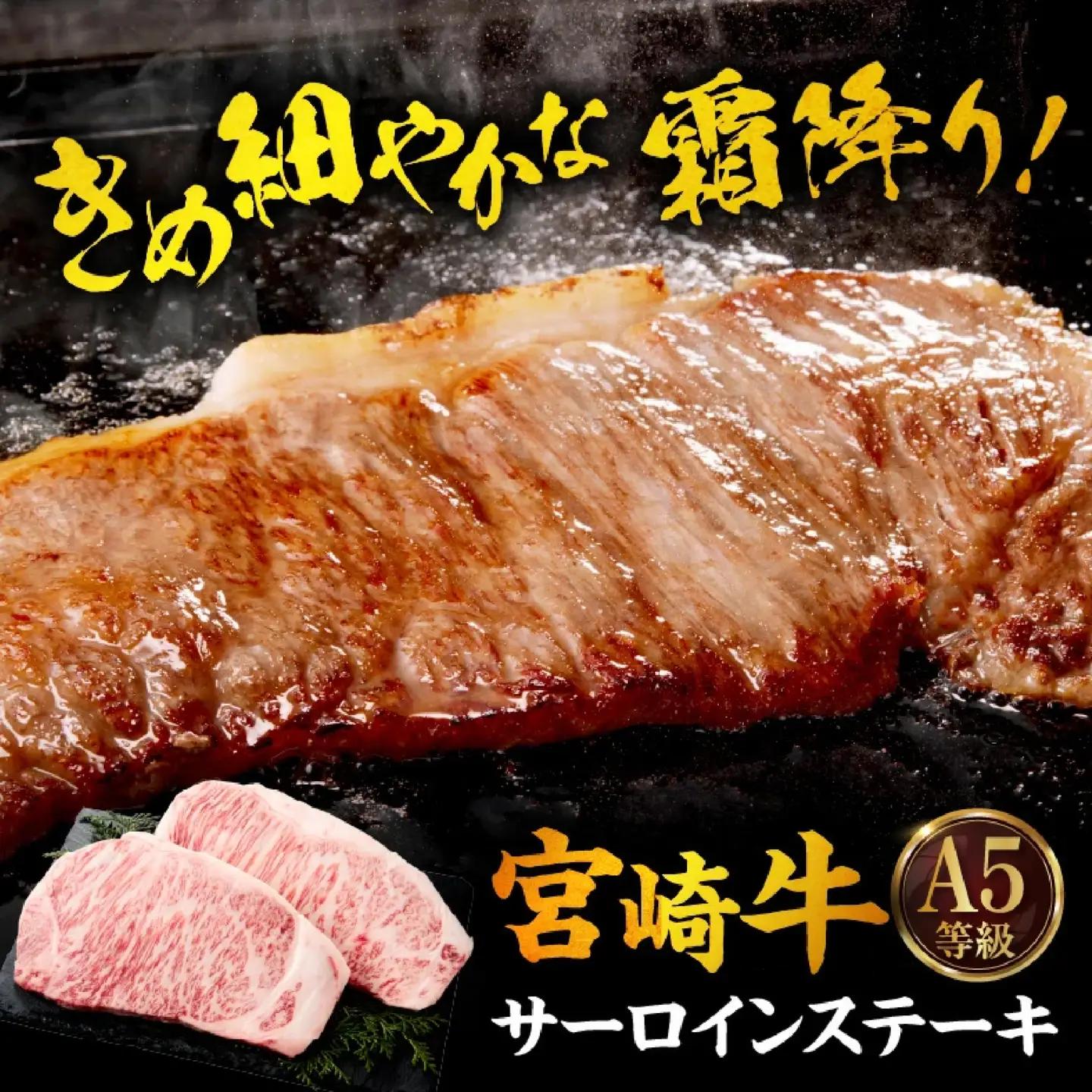 【A5等級宮崎牛】サーロインステーキ 400g（小林市産 牛肉 和牛 特選 贅沢 厳選和牛 ブランド牛 ギフト 贈答）