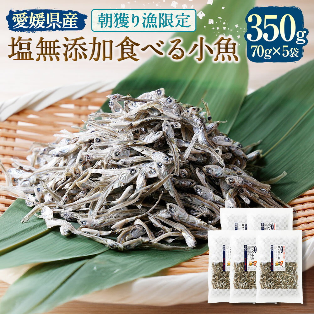 【ふるさと納税】愛媛県産 朝獲り漁限定 塩無添加 食べる小魚 70g×5袋 いりこ 小魚 カルシウム おやつ スナック おつまみ カタクチイワシ いわし 鰯 イワシ 国産 愛媛 愛媛県 送料無料（897）
