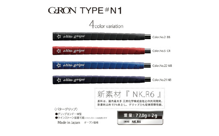 GeRON TYPE＃N1 ゴルフ パターグリップ ベルリナブラック 〈握りやすさ、ストロークの安定を追求したモデル〉