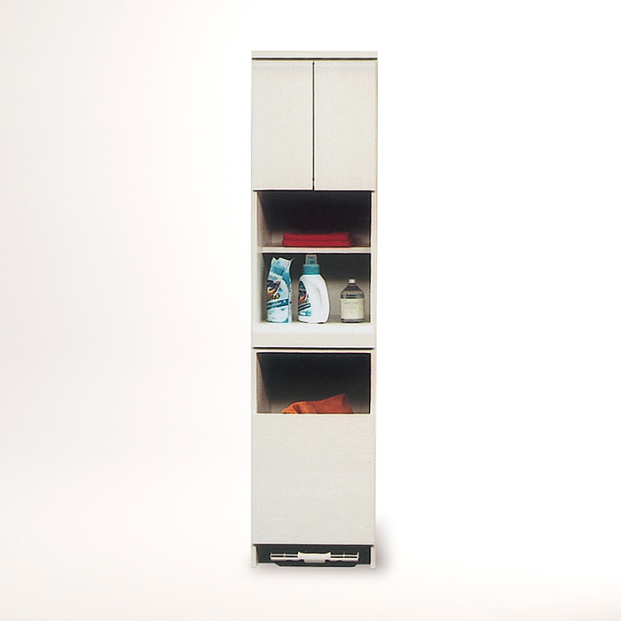 45幅ランドリー隙間収納（白）【諸富家具】：C129-005_イメージ2