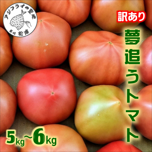 訳あり！ご家庭用に大活躍　夢追うトマト5kg～6kg ( トマト とまと ジューシー リコピン 期間限定 松浦市 松浦産 大玉トマト　訳ありトマト )【B0-190】