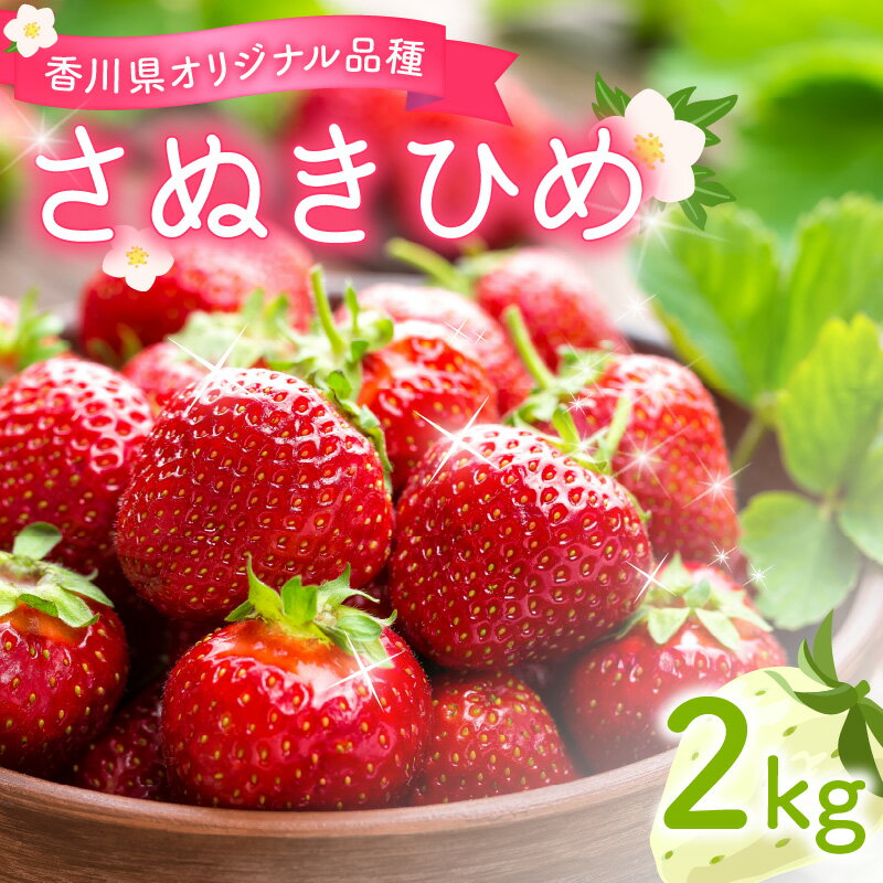 【ふるさと納税】【配送不可地域：北海道・沖縄県・離島】 いちご 約 2kg 250g 8パック さぬきひめ 光沢のある ジューシー 果肉 丸み かわいい 甘み 深みのある 香り 香川県 三豊市 オリジナル品種 果物 フルーツ お取り寄せ 送料無料 秋 旬 五色青果