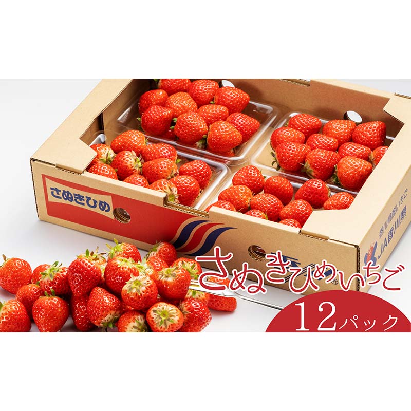 【ふるさと納税】さぬき姫いちご 12パック(1パック約250g) FAH-0023