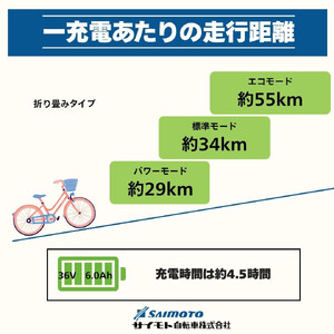 【サイモト自転車 】イ－コンシャス　コンパクト  電動アシスト自転車 20型 6段変速 (G469)【完全組立】【マットイエロー】
