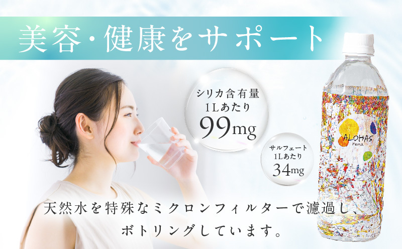 【定期便】ALOHAS シリカ水 合計20L (500ml×40本入り)×全6回 099Z363_イメージ2