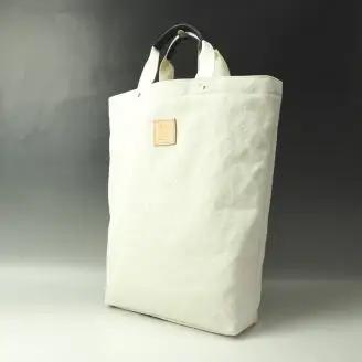 【1015】伝統に培われた技術!　倉敷帆布ハンディータテトート 生成り