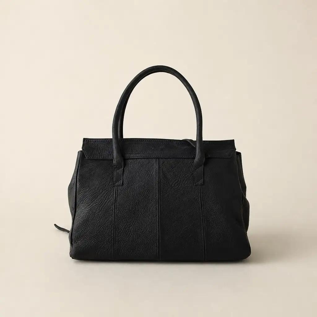 OBI（革のカシミヤ 郡上市産 明宝鹿革バッグ）ブルーグレイ