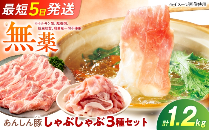 
                  あんしん豚のしゃぶしゃぶセット 3種 計1.2kg（モモ、カタロース、ロース 各200g×2袋）豚肉 しゃぶしゃぶ もも肉 もも 肩ロース ロース 豚ロース しゃぶしゃぶ用 国産 国産豚肉 無薬 無薬育ち 冷凍 白川町 / 藤井ファーム [AWAF104]
                