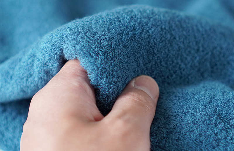 【スピード発送】シルキータッチ フェイスタオル ブルー5枚 G2074