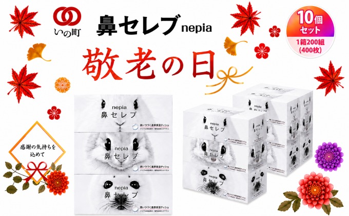 【敬老の日】ネピア 鼻セレブボックスティッシュ （10箱）