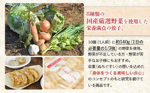 【なかしべつミルキーポーク100％使用】 樹苞 命薬ぎょうざ45個（約4.5人前）