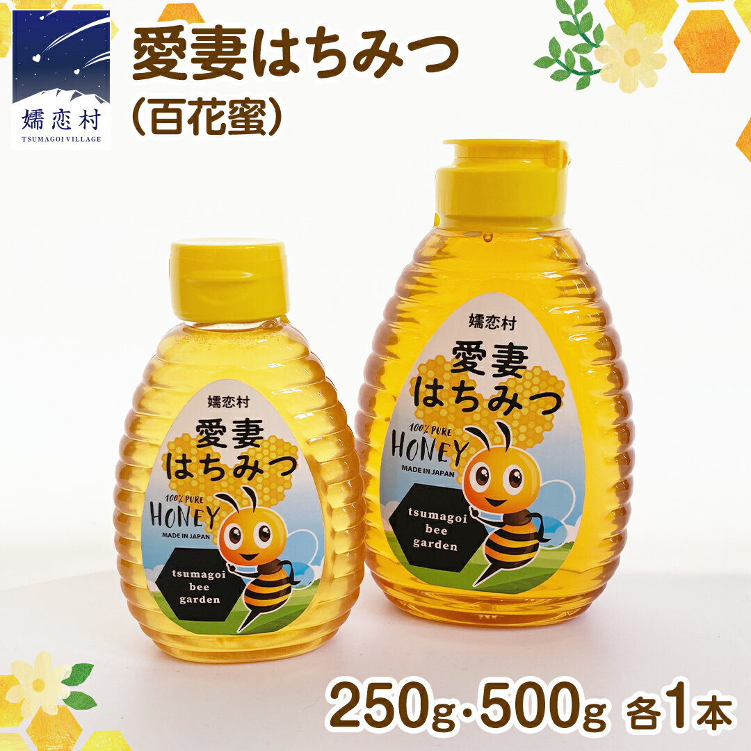 【ふるさと納税】愛妻はちみつ ( 百花 ) 500g と 250g の 2個 セット はちみつ ハチミツ 国産 蜂蜜 群馬 おすすめ つまごいビーガーデン