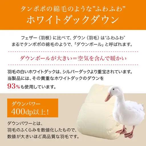 【柄ブルー】片寄らない羽毛掛ふとん ホワイトダック93% ロイヤルゴールドラベル【KL】〔MD-J202-bl〕_(都城市)  羽毛肌掛ふとん ホワイトダックダウン ロイヤルゴールドラベル 日本製