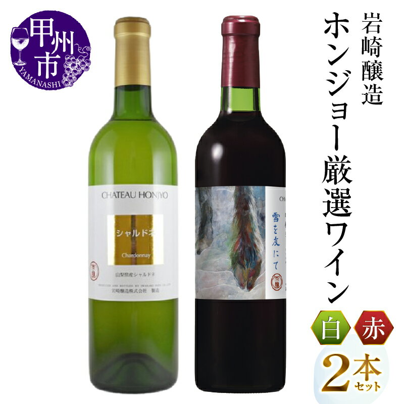 【ふるさと納税】 ホンジョーワイン 厳選 ワイン 赤ワイン 白ワイン 2本 セット 甲州ワイン2本セット 岩崎醸造 勝沼 ミディアム 辛口 おすすめ 母の日 父の日 記念日 ギフト 山梨県 甲州市 (MG) 【C-681】